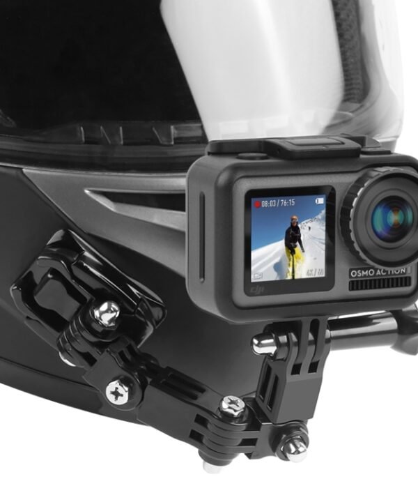 Cycling Helmet Adhesive Multi-Joint Arm Fixed Mount Set with J-Hook Buckle Mount & Adapter & Screw for GoPro, Insta360, DJI and Other Action Cameras