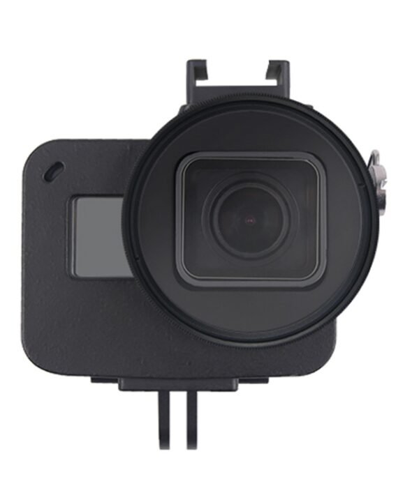 Housing Shell CNC Aluminum Alloy Protective Cage with Insurance Frame & 52mm UV Lens for GoPro HERO7 Black /6 /5, 52mm UV Black, 52mm UV Blue, 52mm UV Red