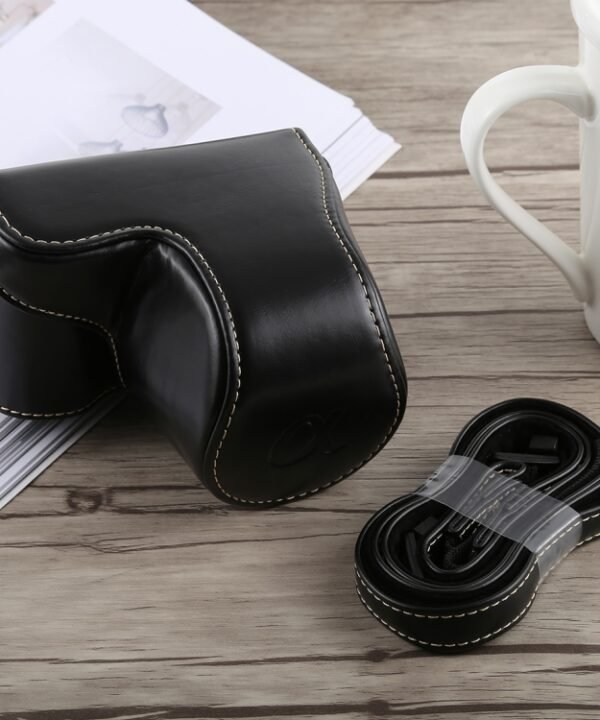 Full Body Camera PU Leather Case Bag with Strap for Sony A5100, For Sony A5100