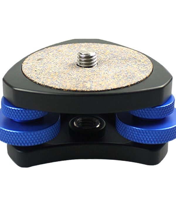 DLEV-3838 Precision Bubble Level Leveling Base Tripod Head Plate with 3/8 inch Screw & 3 Adjustment Dials for Tripod Mount