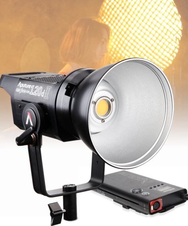 Aputure LS C120D II High Color Restoration CRI 96 Light Storm Natural White Light 5500K COB LED Studio Video Light with 2.4GHz Wireless Remote & Control Box