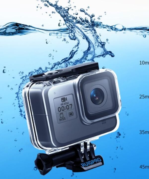 RUIGPRO for GoPro HERO8 Black 45m Waterproof Housing Protective Case with Buckle Basic Mount & Screw, RUIGPRO For GoPro HERO8 Black