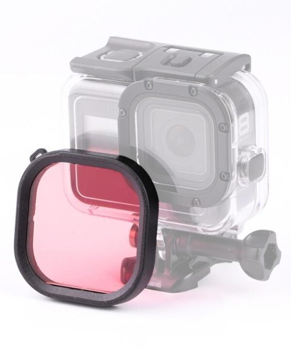 Square Housing Diving Color Lens Filter for GoPro HERO8 Black Original Waterproof Housing, Pink, Purple, Red