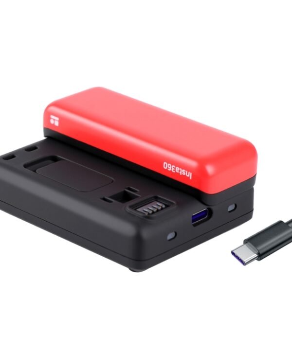 R-R-LF8-CINOR8CA For Insta360 ONE R 4K Panoramic Camera Batteries Charger Fast Charging Dual Charging Interface Charging Base