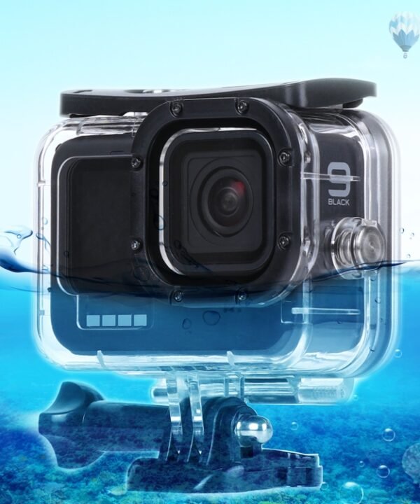 45m Waterproof Housing Protective Case with Buckle Basic Mount & Screw For GoPro HERO10 Black / HERO9 Black