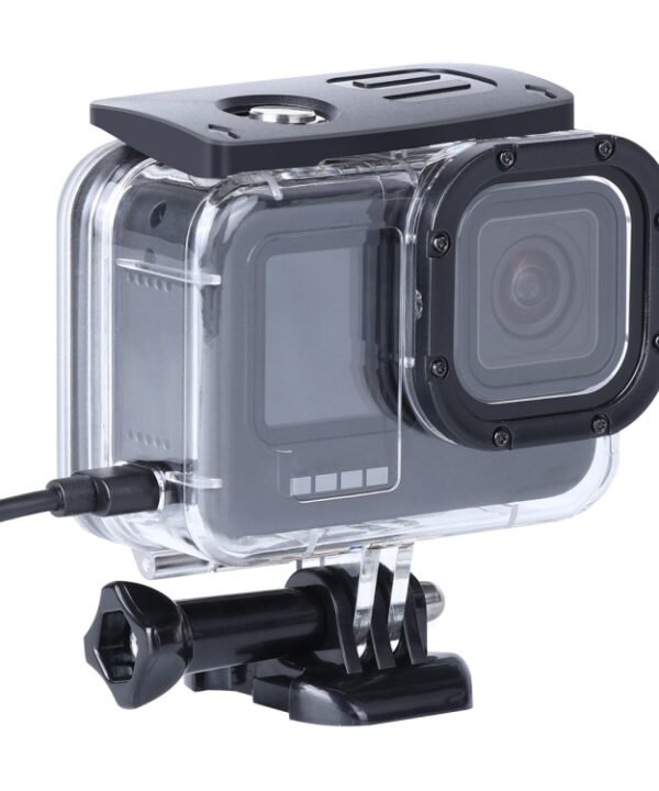 Shockproof Dustproof Housing Protective Case with Charging Hole & Buckle Basic Mount & Screw For GoPro HERO10 Black / HERO9 Black