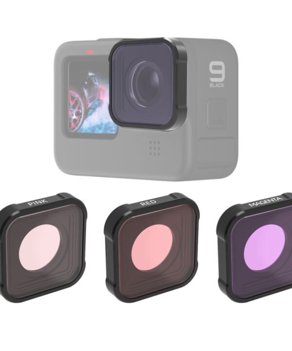 JSR KB Series Diving (Red Magenta Pink) Color Lens Filter for GoPro HERO13 Black /12 Black /11 Black /10 Black /9 Black