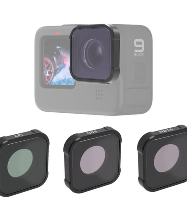 JSR KB Series CPL+ND8+ND16 Lens Filter for GoPro HERO13 Black /12 Black /11 Black /10 Black /9 Black