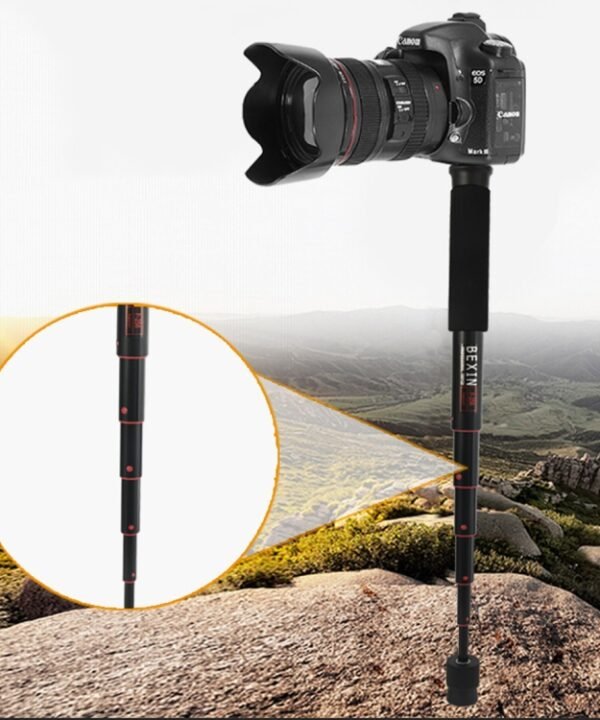 BEXIN P256A Portable Travel Outdoor DSLR Camera Aluminum Alloy Monopod Holder, P256A