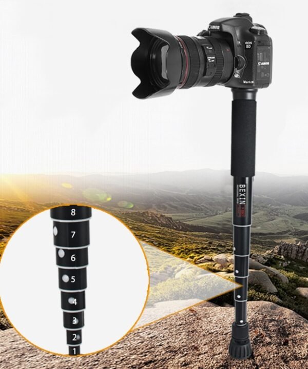 BEXIN P308C Portable Travel Outdoor DSLR Camera Aluminum Alloy Monopod Holder, P308C