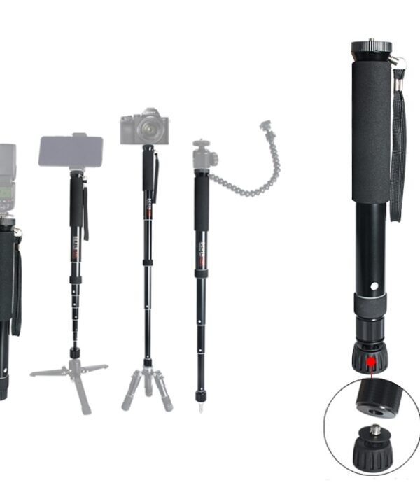 BEXIN P308B Portable Travel Outdoor DSLR Camera Aluminum Alloy Monopod Holder, P308B
