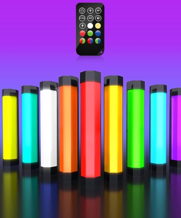 LUXCeO RGB Colorful Photo LED Stick Video Light APP Control Adjustable Color Temperature Waterproof Handheld LED Fill Light with Remote Control, P200 RGB