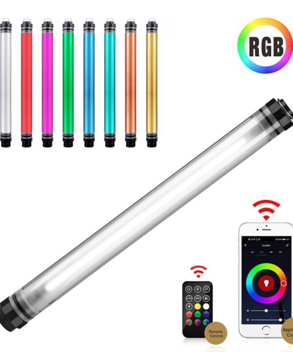 LUXCeO P7RGB Pro Colorful Photo LED Stick Video Light APP Control Adjustable Color Temperature Waterproof Handheld LED Fill Light with Remote Control