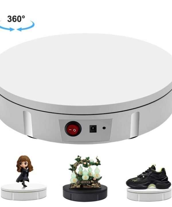 22cm Electric Rotating Display Stand Video Shooting Props Turntable, Load: 50kg, US Plug, 22cm, US Plug