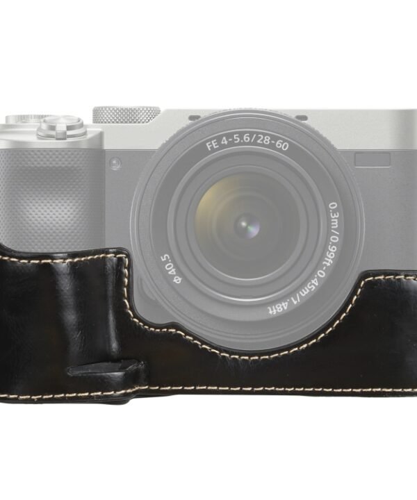 1/4 inch Thread PU Leather Camera Half Case Base for Sony ILCE-7C/A7C, For Sony ILCE-7C/A7C