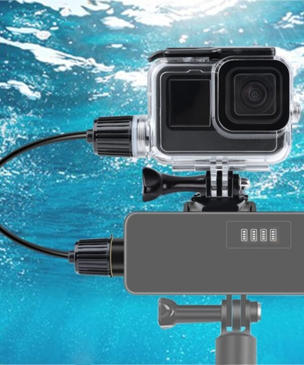 For GoPro HERO10 Black / HERO9 Black 30m Charging Waterproof Housing Case with Buckle Basic Mount & Screw