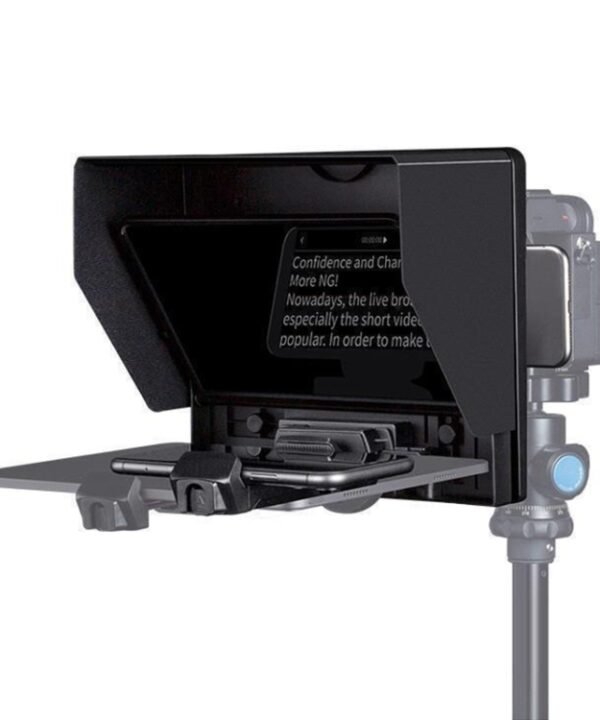 FEELWORLD TP10 Portable 10-inch Folding Teleprompter with Remote Control Lens Adapter Ring For Below 10 inches Smartphone / Tablet, TP10