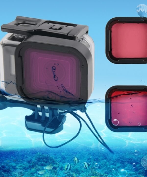 45m Waterproof Housing Protective Case + Touch Screen Back Cover for GoPro NEW HERO /HERO6 /5, with Buckle Basic Mount & Screw & (Purple, Red, Pink) Filters, No Need to Remove Lens, Touch Screen + Filters (Transparent), Touch Screen + Filters (Black)