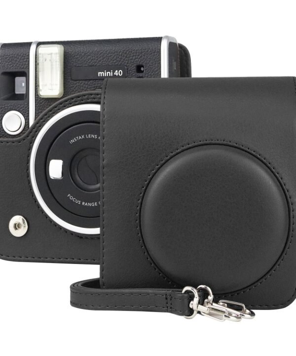 Full Body Camera Retro PU Leather Case Bag with Strap for FUJIFILM instax mini 40, For FUJIFILM instax mini 40