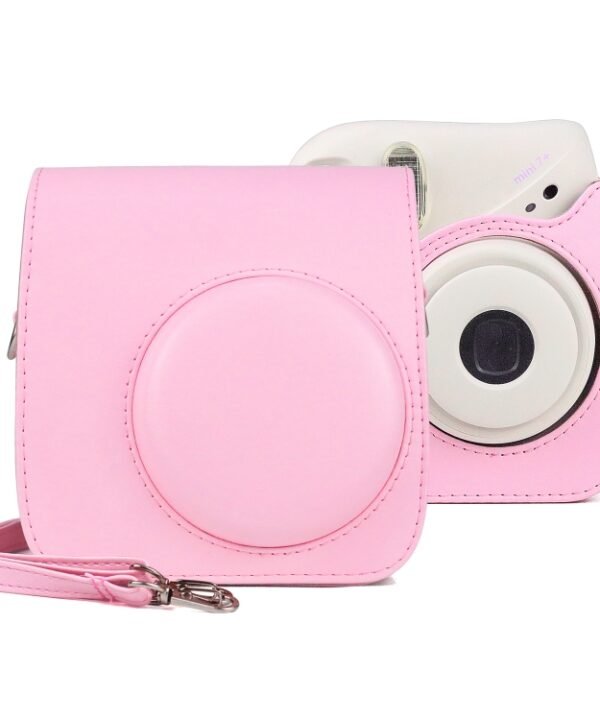 Retro Full Body PU Leather Case Camera  Bag with Strap for FUJIFILM instax mini 7+, For FUJIFILM Instax Mini 7+