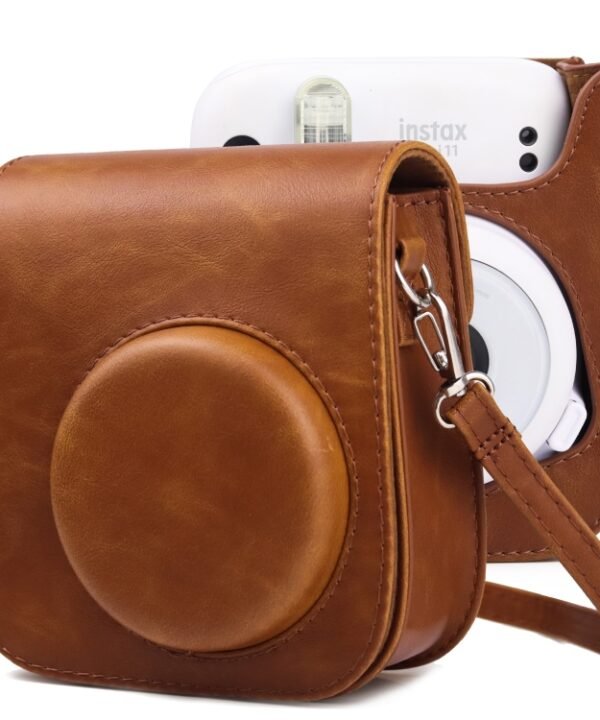 Retro Full Body Camera Leather Case Bag with Strap for FUJIFILM Instax mini 11, For FUJIFILM Instax mini 11