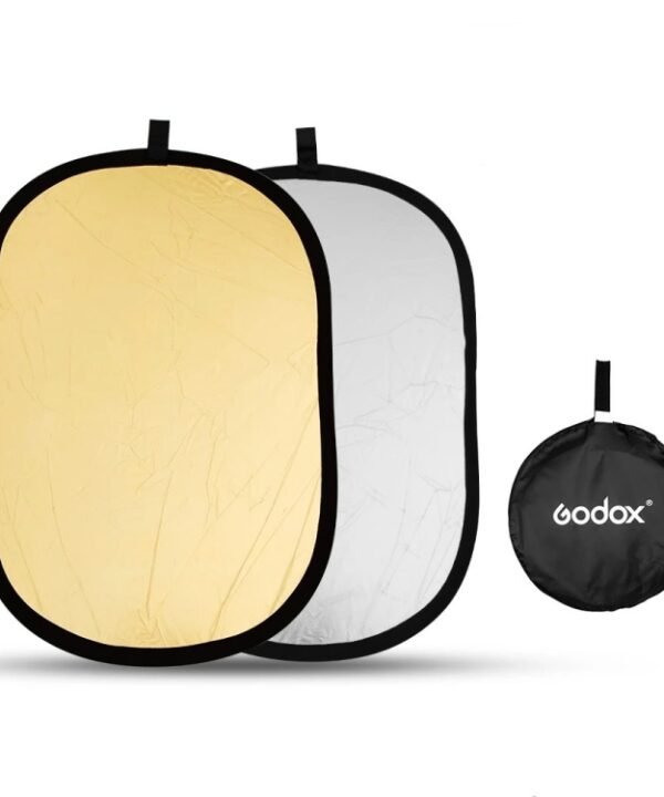 Godox FT01 2 in 1 Gold / Silver Oval Folding Reflector Board, Size: 150 x 200cm
