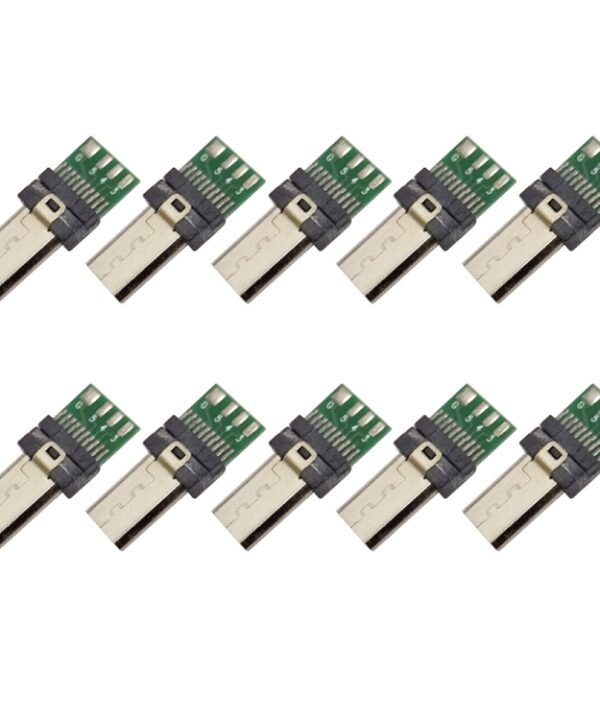 10 PCS 15-Pin USB PCB Connector Micro USB Plug Adapter for Sony Camera Data Cable