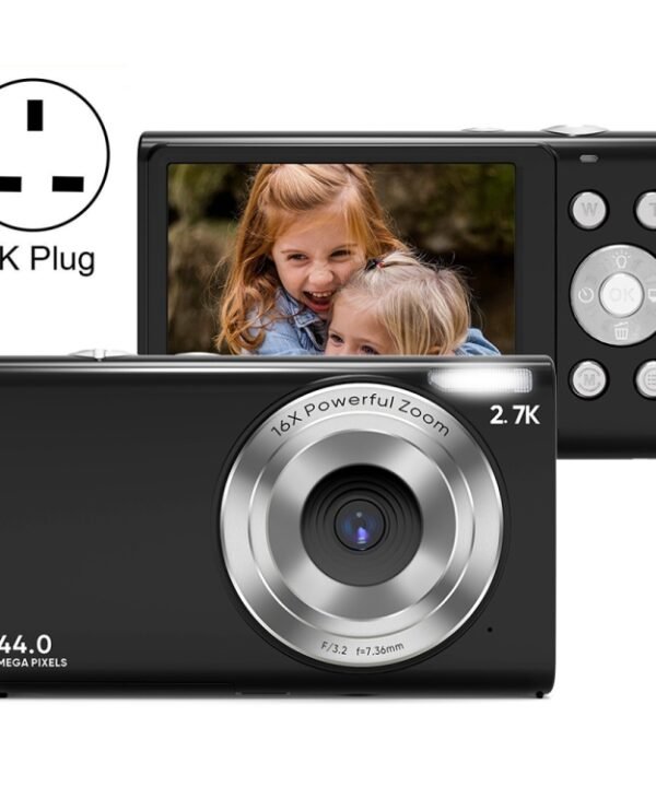 DC402 2.4 inch 44MP 16X Zoom 2.7K Full HD Digital Camera Children Card Camera, UK Plug, UK Plug
