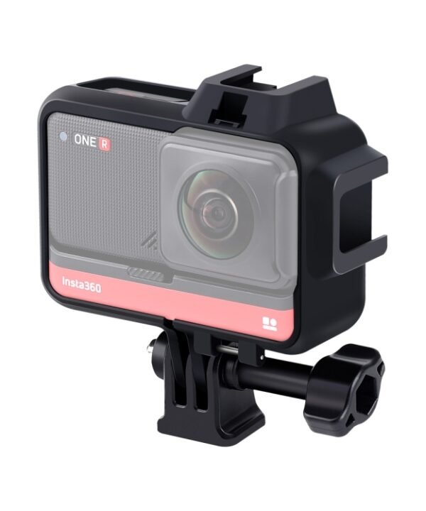 Plastic Frame Mount Protective Case Cage with Tripod Base Adapter & Long Screw & Cold Shoe Base for Insta360 One R, Cold Shoe Frame