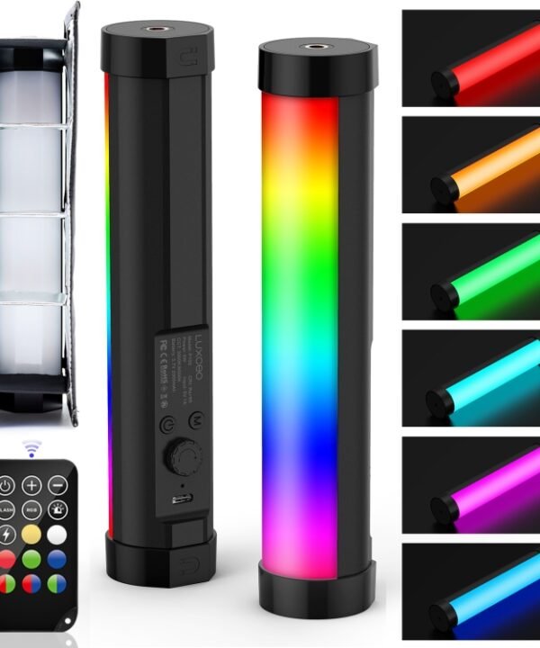 LUXCeO P100 RGB Photo Video Light Stick Handheld Fill Light with Remote Control & Grid Softbox