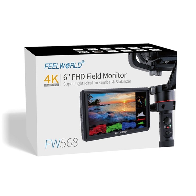 FEELWORLD FW568 V3 6 inch 3D LUT DSLR Camera Field Monitor, IPS Full HD 1920 x 1152, Support HDMI Input Output Tilt Arm - Image 8