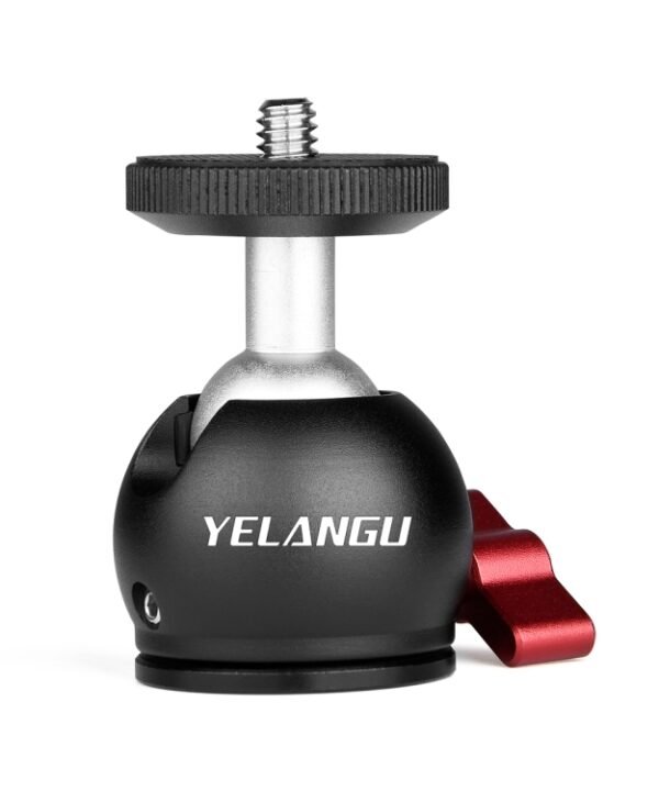 YELANGU 360 Degree Panoramic Metal Tripod Ball Head Adapter for Dolly Car, Ball Head Adapter