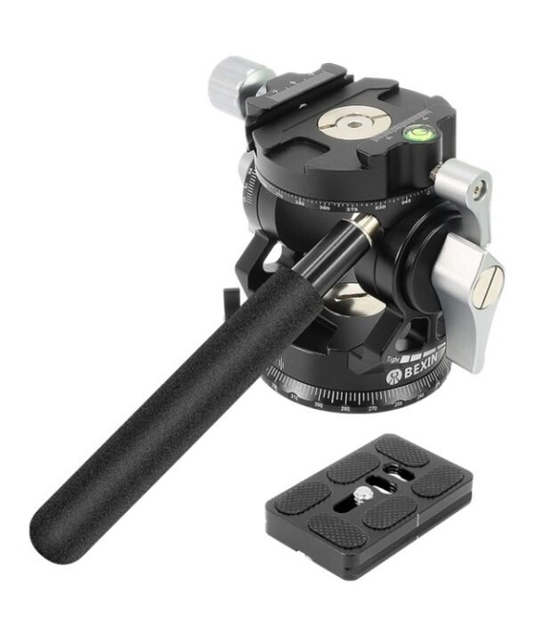 BEXIN DT-02R/S 2D 720 Degree Panorama Heavy Duty Tripod Action Fluid Drag Head with Quick Release Plate