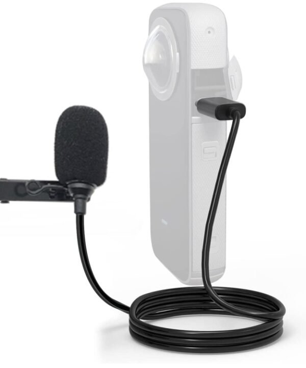 For Insta360 ONE X2 Lavalier Clip Type-C Recording Microphone, For Insta360 ONE X2