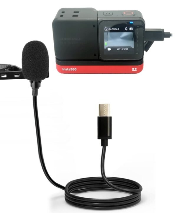 For Insta360 ONE R Lavalier Clip Type-C Recording Microphone, For Insta360 ONE R