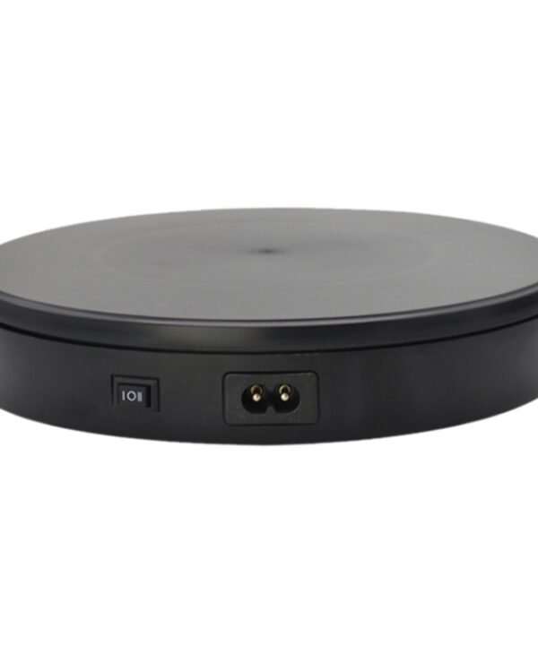 22cm Electric Rotating Turntable Display Stand Live Video Shooting Props Turntable Jewelry Shoes Display Platform, EU Plug, 22cm