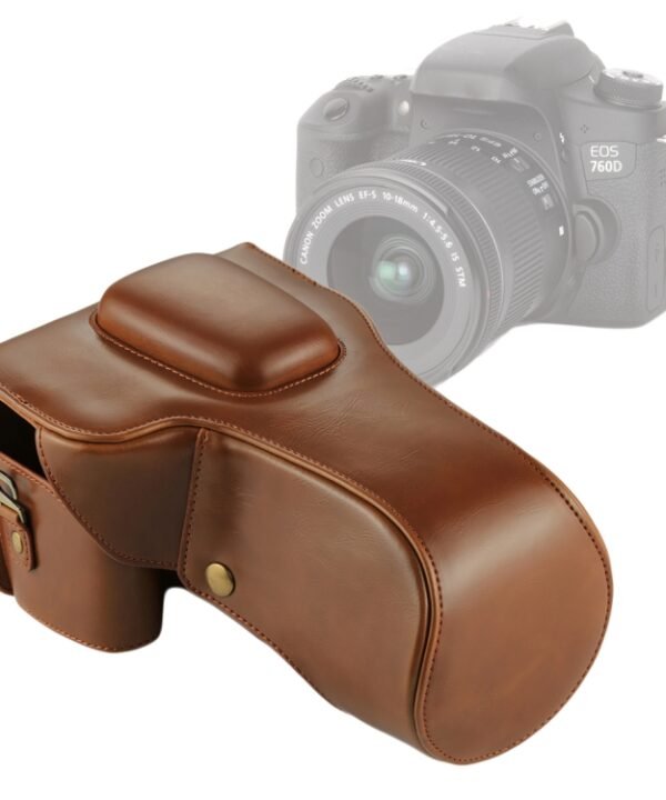 Full Body Camera PU Leather Case Bag for Canon EOS 760D / 750D (18-135mm Lens), For EOS 760D