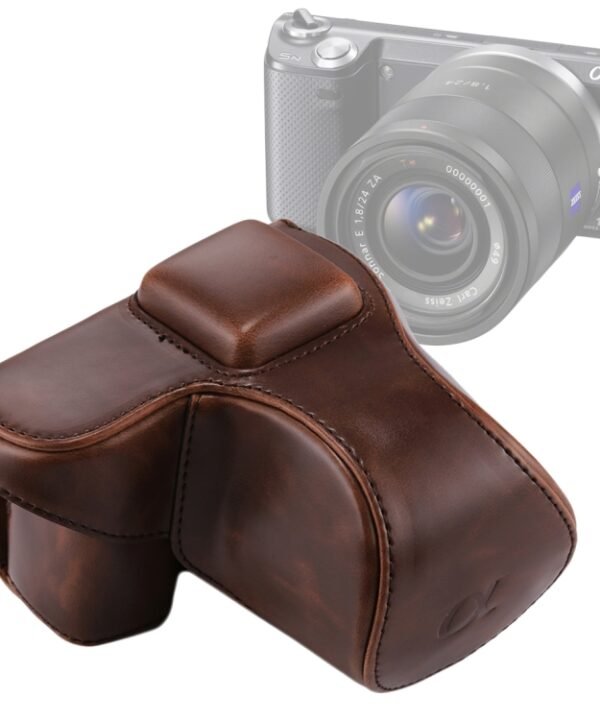 Full Body Camera PU Leather Case Bag with Strap for Sony NEX 5N / 5R / 5T (16-50mm / 18-55mm Lens), For Sony NEX 5N
