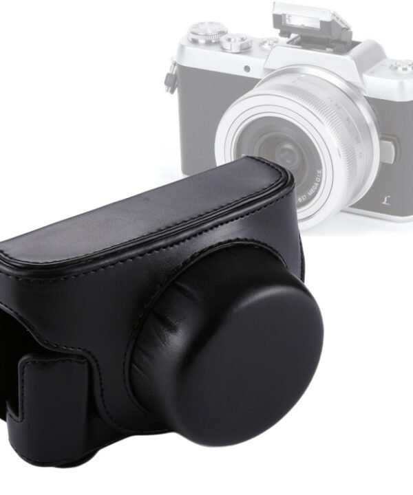 Full Body Camera PU Leather Camera Case Bag with Strap for Panasonic Lumix GF7 / GF8 / GF9 (12-32mm / 14-42mm Lens), For Lumix GF7