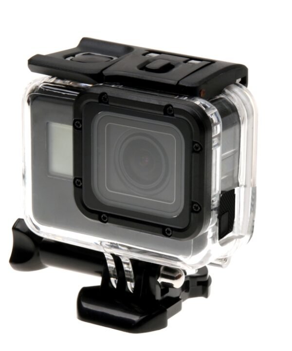 For GoPro HERO6 /5 Skeleton Housing Protective Case + Hollow Back Cover with Buckle Basic Mount & Screw, No Need to Disassemble Lens