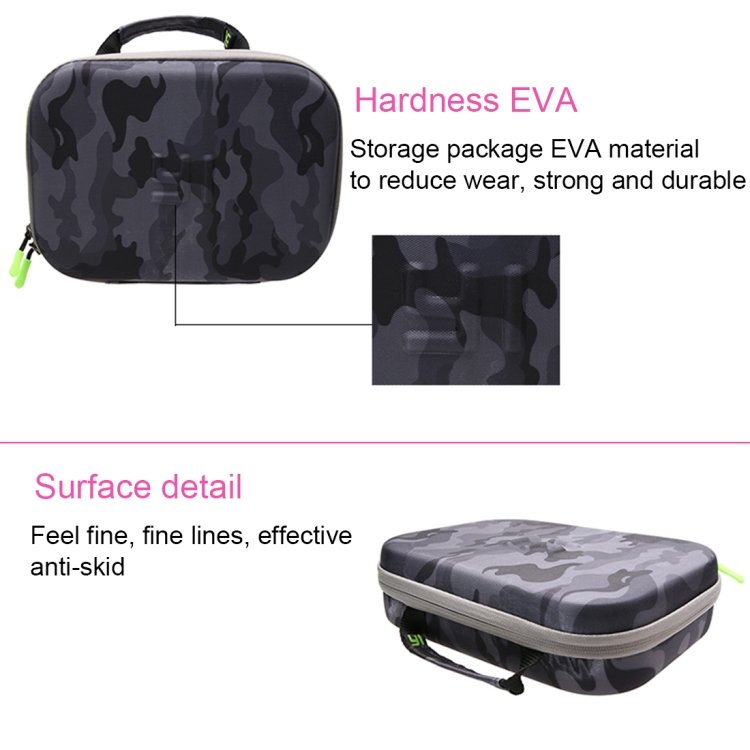 Camouflage Pattern EVA Shockproof Waterproof Portable Case forGoPro, Insta360, DJI and Other Action Cameras Accessories, Size: 27cm x 19cm x 7cm - Image 8