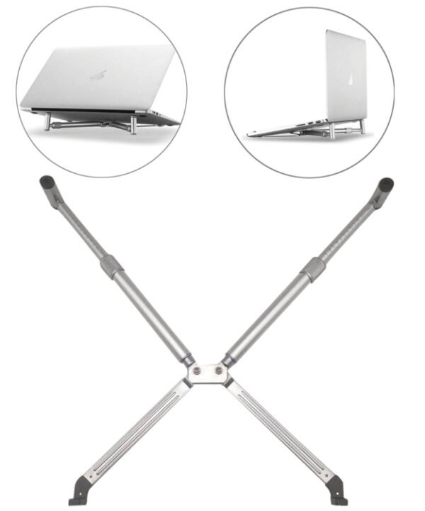 Universal Aluminum Alloy Cooling Stand Foldable Height Extender Holder for 12-17 inch PC iPad Notebook