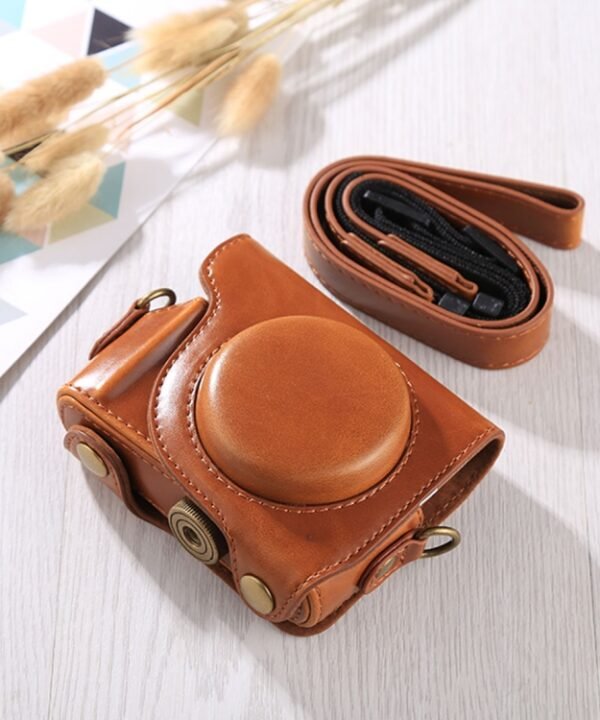 Full Body Camera PU Leather Case Bag with Strap for Canon G9X / G9X II, For G9X