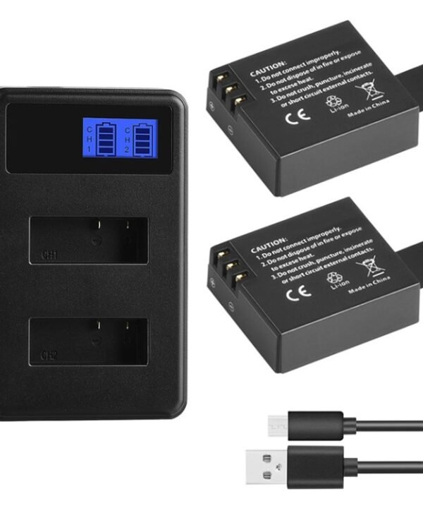 SJCAM SJ7000 / SJ6000 / SJ5000 / SJ4000 Battery LCD Screen Dual Batteries Charger, Displays Charging Capacity, For SJCAM SJ7000