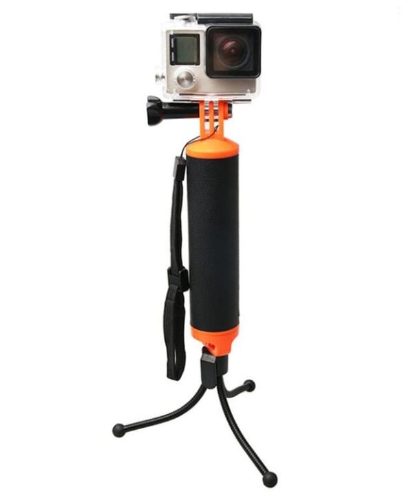 Floating Handle Grip with Tripod Holder & Adjustable Anti-lost Strap for GoPro, Insta360, DJI and Other Action Cameras