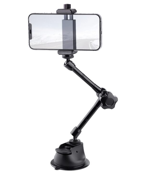 Single Suction Cup Articulating Friction Magic Arm Phone Clamp Mount, Single Suction Cup Magic Arm