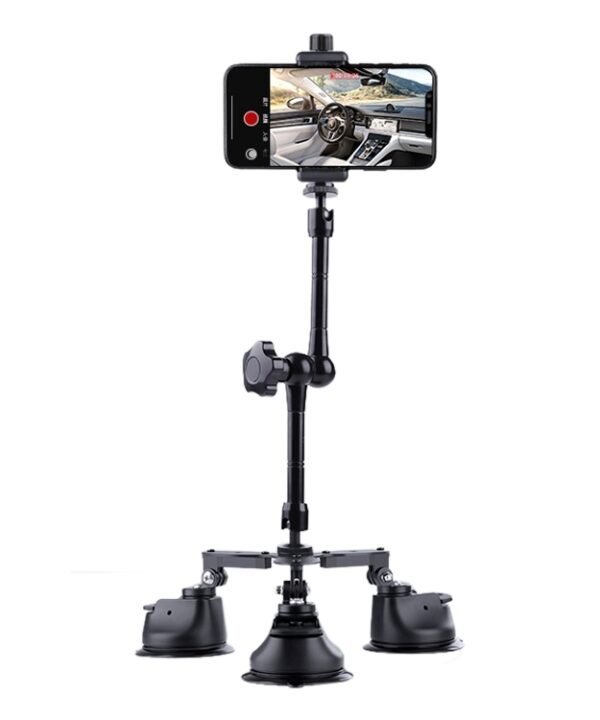 Tri-leg Suction Cup Articulating Friction Magic Arm Phone Clamp Mount, Tri-leg Suction Cup Magic Arm