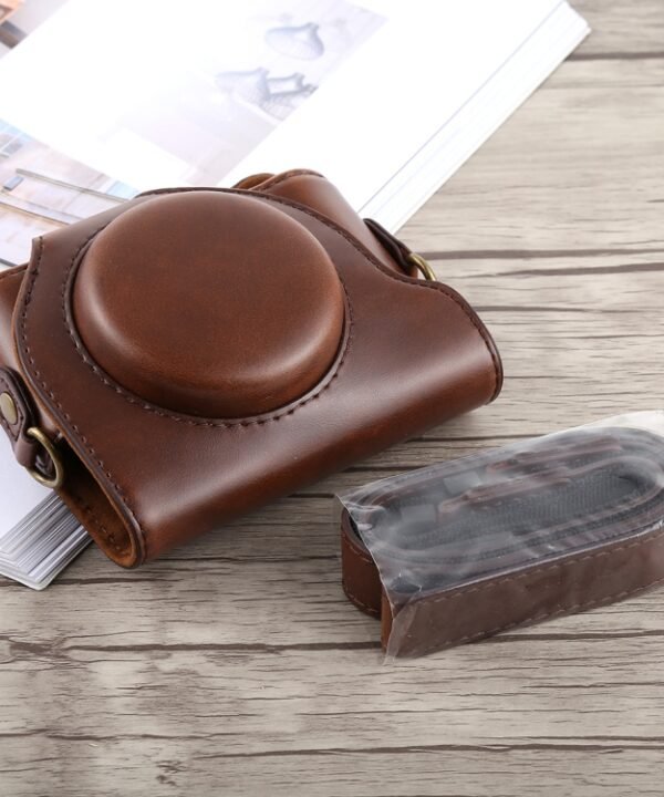 Full Body Camera PU Leather Case Bag with Strap for Sony DSC-HX90, For Sony HX90