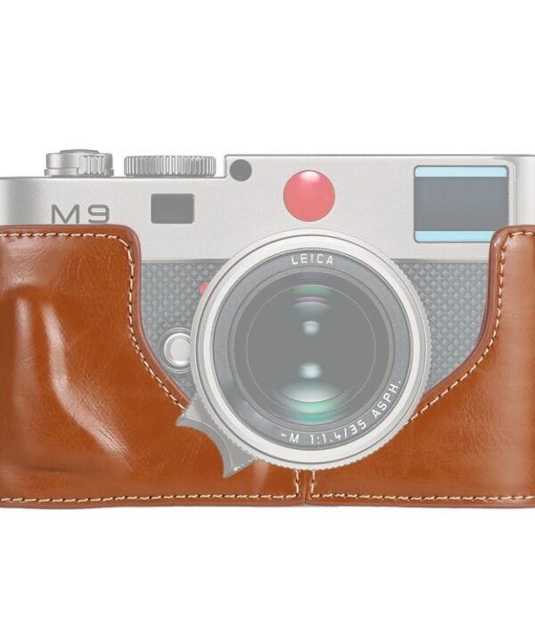 1/4 inch Thread PU Leather Camera Half Case Base for Leica M9, For Leica M9
