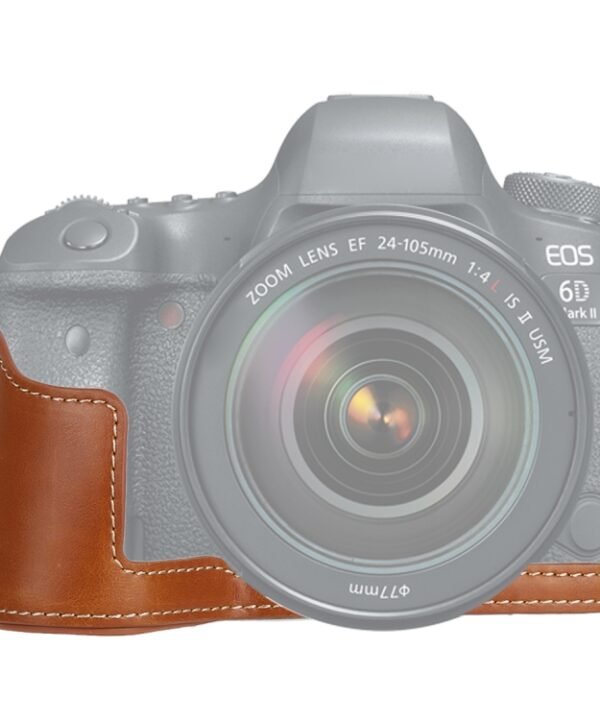 1/4 inch Thread PU Leather Camera Half Case Base for Canon EOS 6D /  6D Mark II, For Canon 6D2